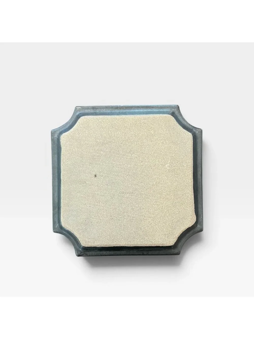 Kathleen LeSueur Studio Art Pottery Tray, Square Scallop Dish, Black & Blue Glaz